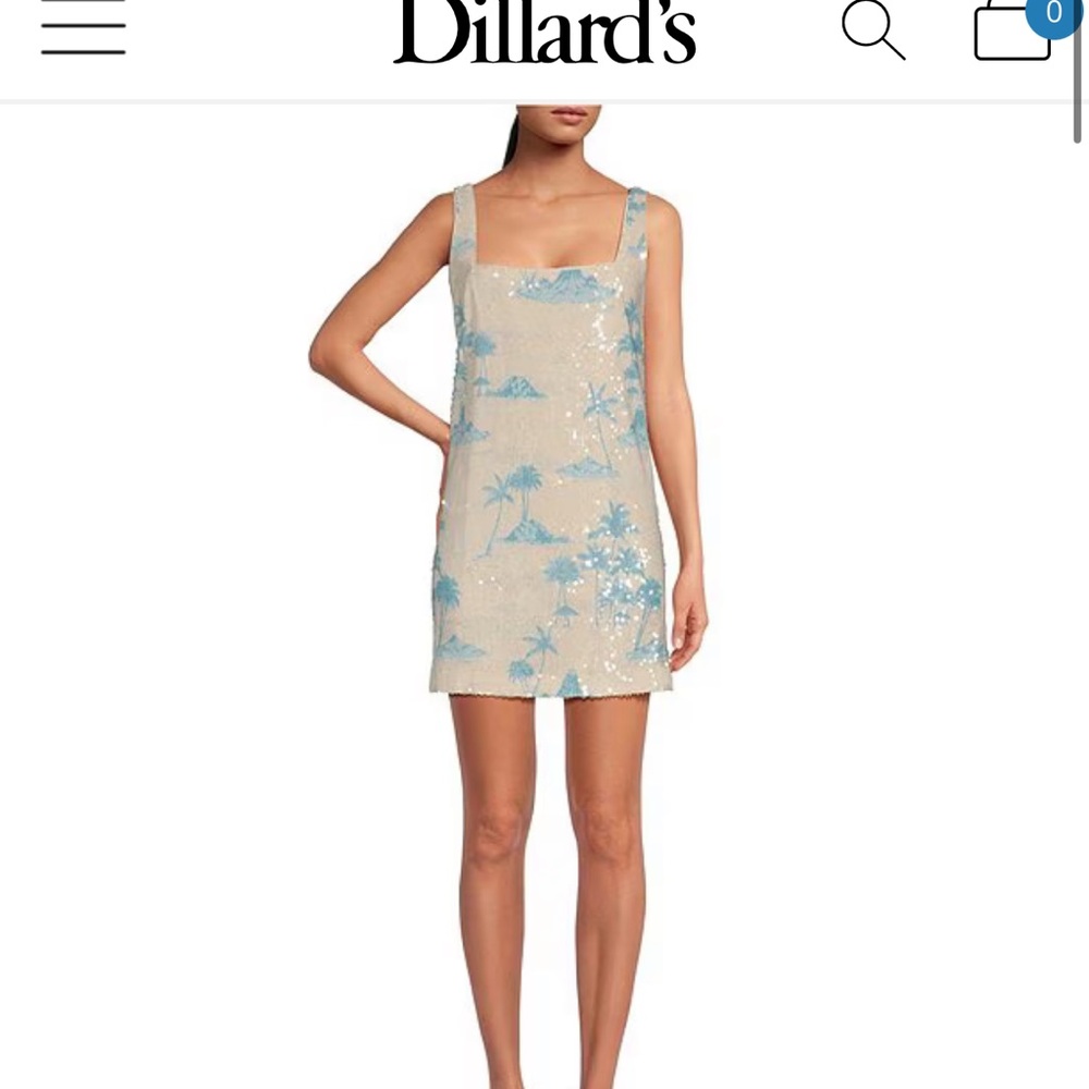 Gianni Bini Sequin Palm Tree Mini Dress